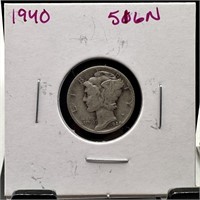 1940 MERCURY SILVER DIME