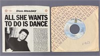 Two Don Henley 45 Single Vinyl Records