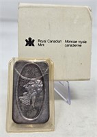 1980 Canada Dollar; .999 One Ounce Silver Bar