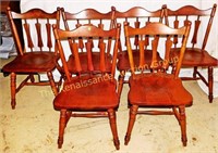 6 Mid-Century Rockport Maple Dining Chairs