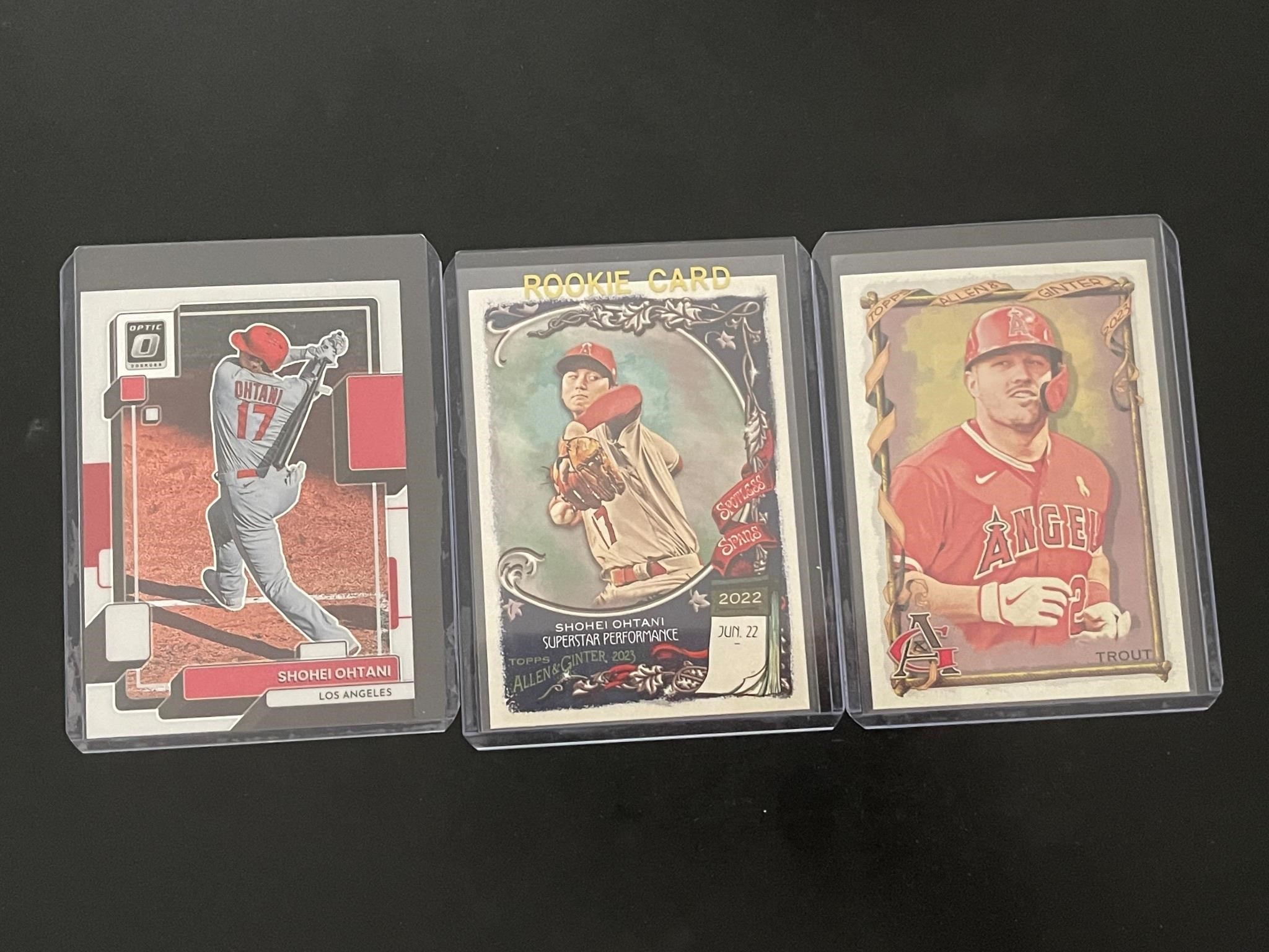 Mike Trout Shohei Ohtani Topps Donruss Cards