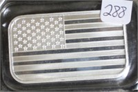 American Flag .999 1oz Silver Bar
