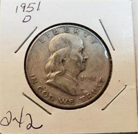 1951D Franklin Half Dollar