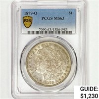 1879-O Morgan Silver Dollar PCGS MS63