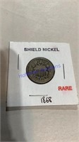 1868 Shield nickel