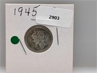 1945-S 90% Silv Mercury Dime