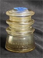 Antique Hemingray 10 clear glass insulator