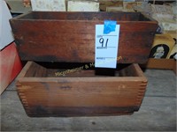 KRAFT CHEESE BOX AND WOODEN DOVETAILED BOX