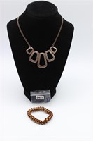 Cord bracelet & O necklace