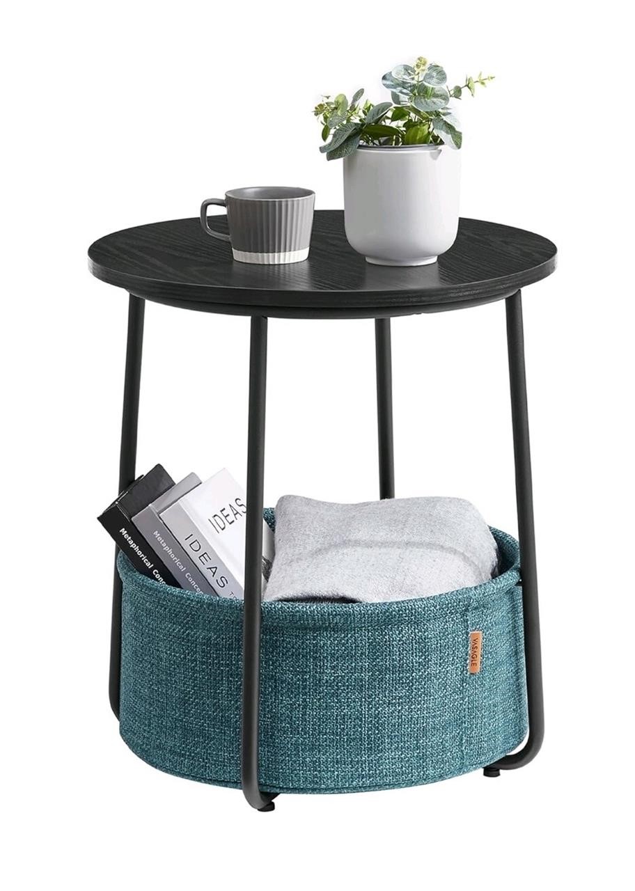 VASAGLE Small Round Side End Table