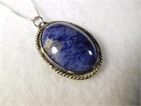 Sterling Silver Sodalite Necklace