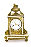 Antique French Marble and Bronze Clock