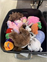 Tote of Stuffed Toys and Misc Toys