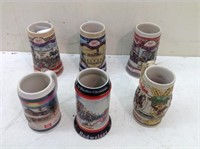 * (6) Assorted Ceramic Beer Mugs "D"