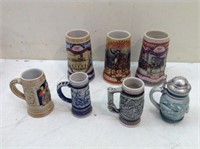 * (7) Assorted Ceramic Beer Mugs "B"