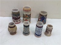 * (7) Assorted Ceramic Beer Mugs "C"