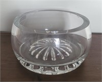 HEAVY 9" by 5" THICK Glass Console Bowl