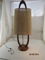 Danish Mid Century Modern Walnut Table lamp