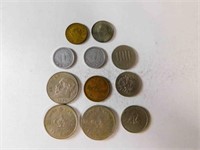 12 foreign coins