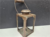 Ted Cash Copper Lantern, needs Glass 10"h