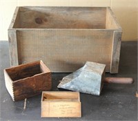 Lot to include - Winter Pears printed wooden crate