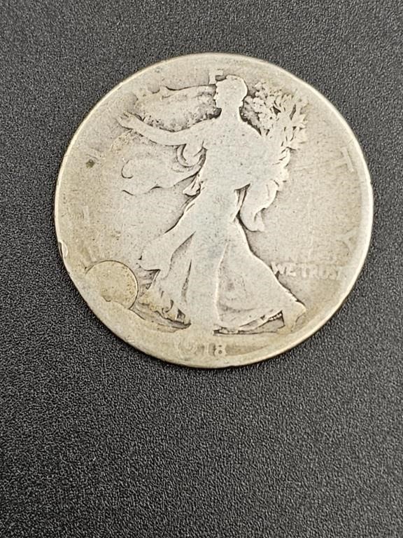 1918 walking liberty half dollar