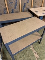 Pair of metal work benches