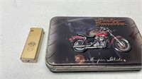 Harley Davidson Lighter & Collectors Tin lot