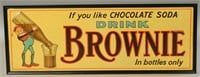 LARGE PALMER COX BROWNIE SODA SIGN
