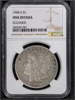 1904-S $1 Morgan Dollar NGC Fine--Details