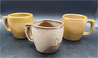 Frankoma Art Pottery Coffee Mug Lot of 3