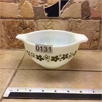 Green and White Pyrex Bowl