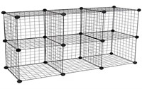 Wire Storage Cubes 6-Cube Metal Grid Organizer