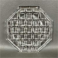Tiffany & Co. 8" Bamboo Weave Crystal Plate
