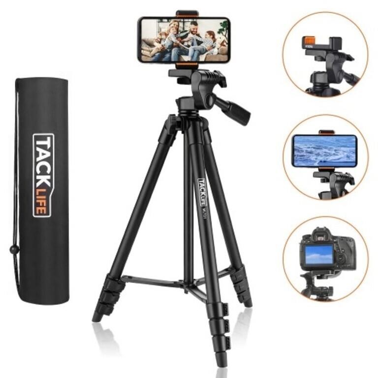 TACKLIFE 55-Inch Lightweight Aluminum Tripod