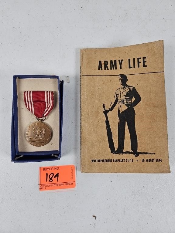 Good Conduct Medal & Army Life Booklet