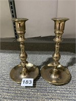 BALDWIN BRASS CANDLE HOLDERS 7"