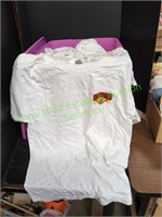 (44) White Upper Deck Logo T-Shirts, Adult Lg