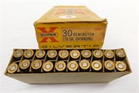 (20) Rounds of Western super X silvertip 30 rem.