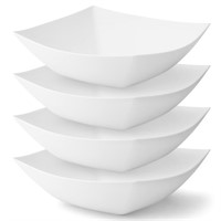 Posh Setting Square Plastic Serving Bowls, Large W