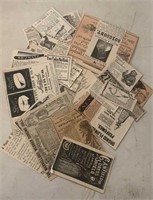 VINTAGE NEWSPAPER CLIPPINGS-ADVERTISEMENTS
