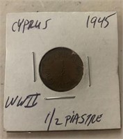 1945 FOREIGN COIN-CYPRUS WWII