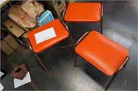 set of 3-1970's stacking stools
