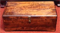 small wooden chest 21.5" long x 11" wide x 8" high