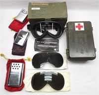 Army Goggles w/ Lenses, First Aid, Pocket Warmers