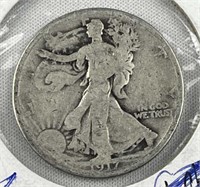 1917-S Walking Liberty Silver Half Dollar, US 50c