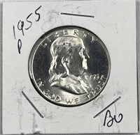 1955 Brilliant Uncirculated Franklin Silver Half