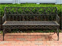 19th Century Gothic Revival Cast Iron Garden Bench