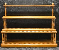 Wooden "Pick A Pipe" 3 tier rack, holds 36 pipes