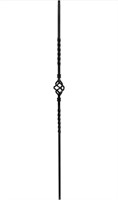 Black satin iron balusters for stairway 44"x1/2"